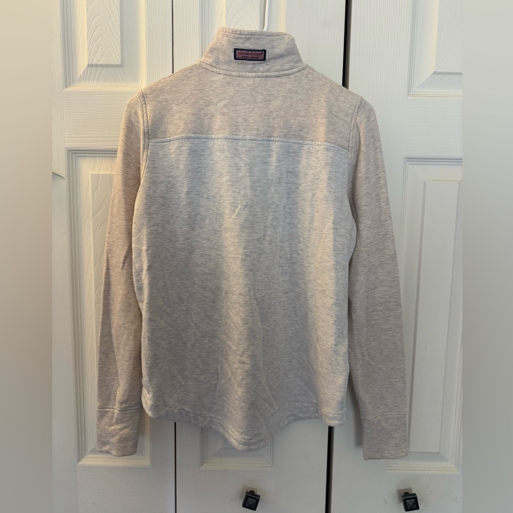 Women's Vineyard Vines Dreamcloth Shep Pullover Shirt, Oatmeal, Relaxed, Size XS - Picture 5 of 10